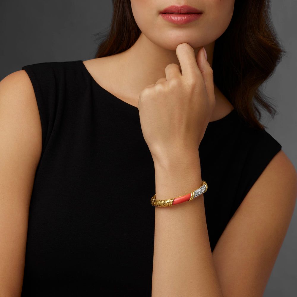 Macklowe Gallery Van Cleef & Arpels Paris Coral Bangle Bracelet