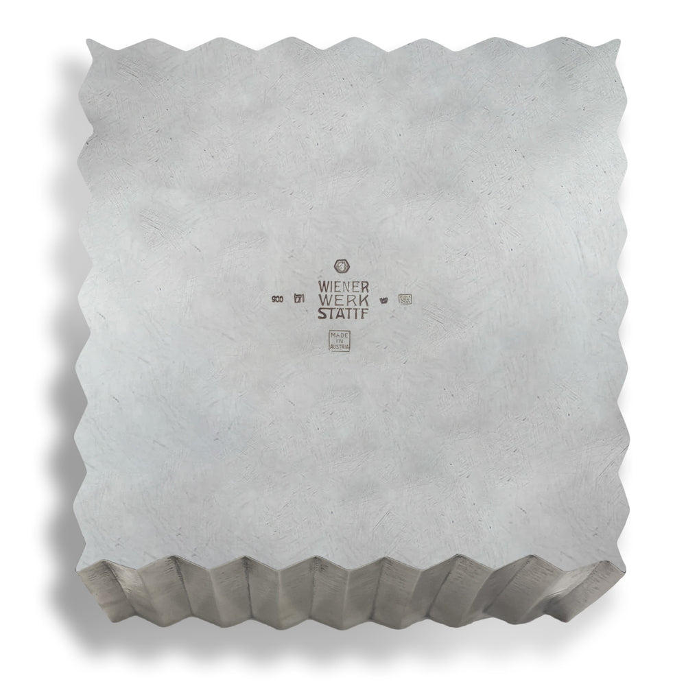 Macklowe Gallery Josef Hoffmann Hammered Silver Centerpiece and Pair of Vases