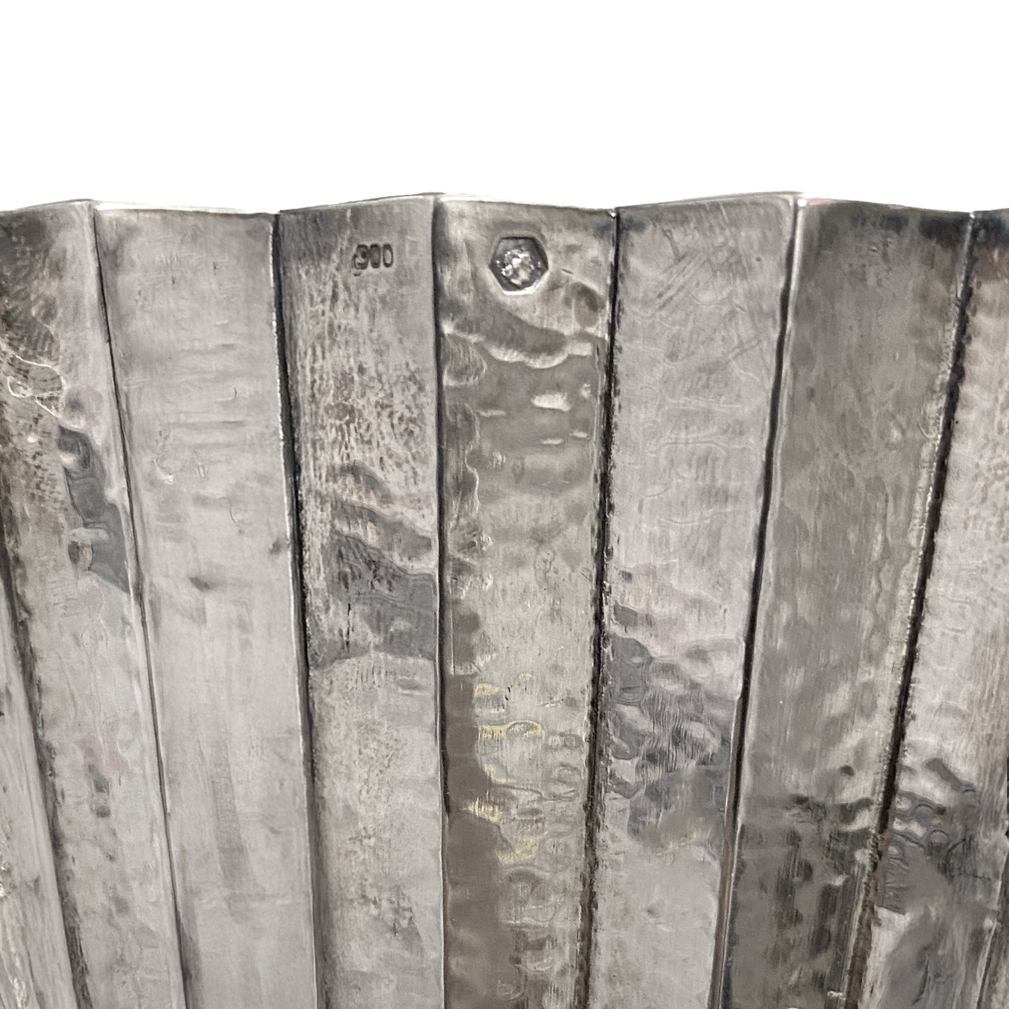 Macklowe Gallery Josef Hoffmann Pair of Hammered Silver Vases