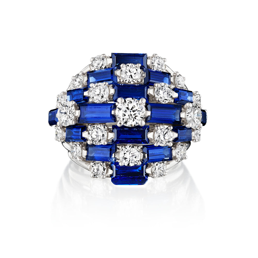 Macklowe Gallery Oscar Heyman Mid-Century Sapphire Ring