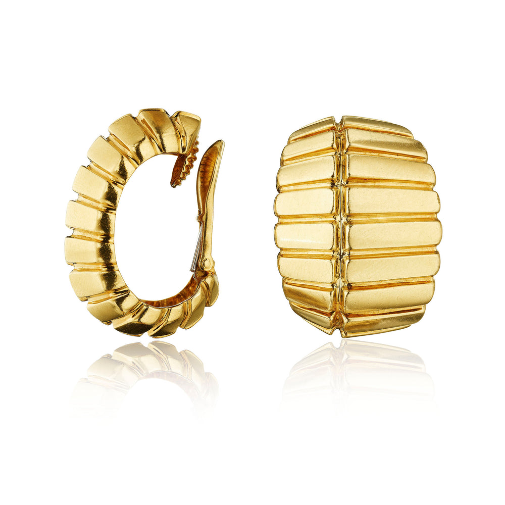 Macklowe Gallery David Webb Half-Hoop Earrings