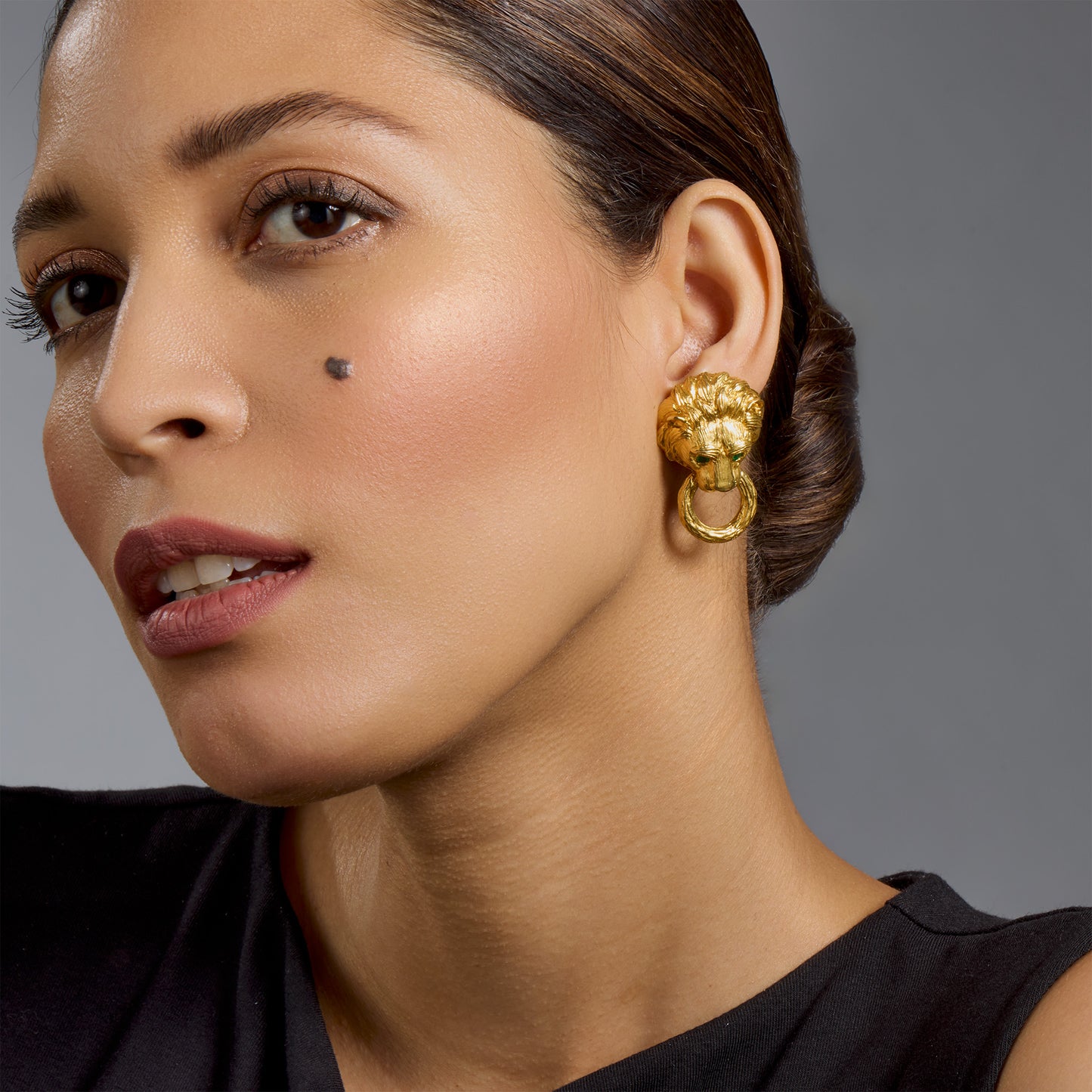 Macklowe Gallery Van Cleef & Arpels Lion Door Knocker Earrings