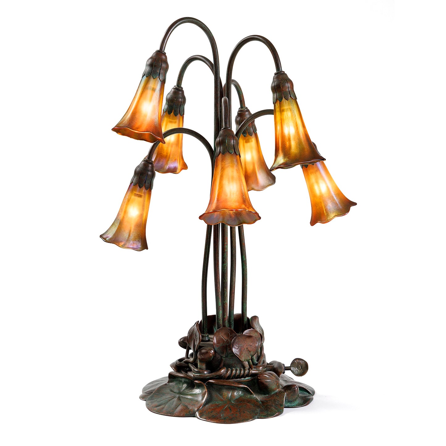 Macklowe Gallery Tiffany Studios New York "Seven Light Lily" Table Lamp
