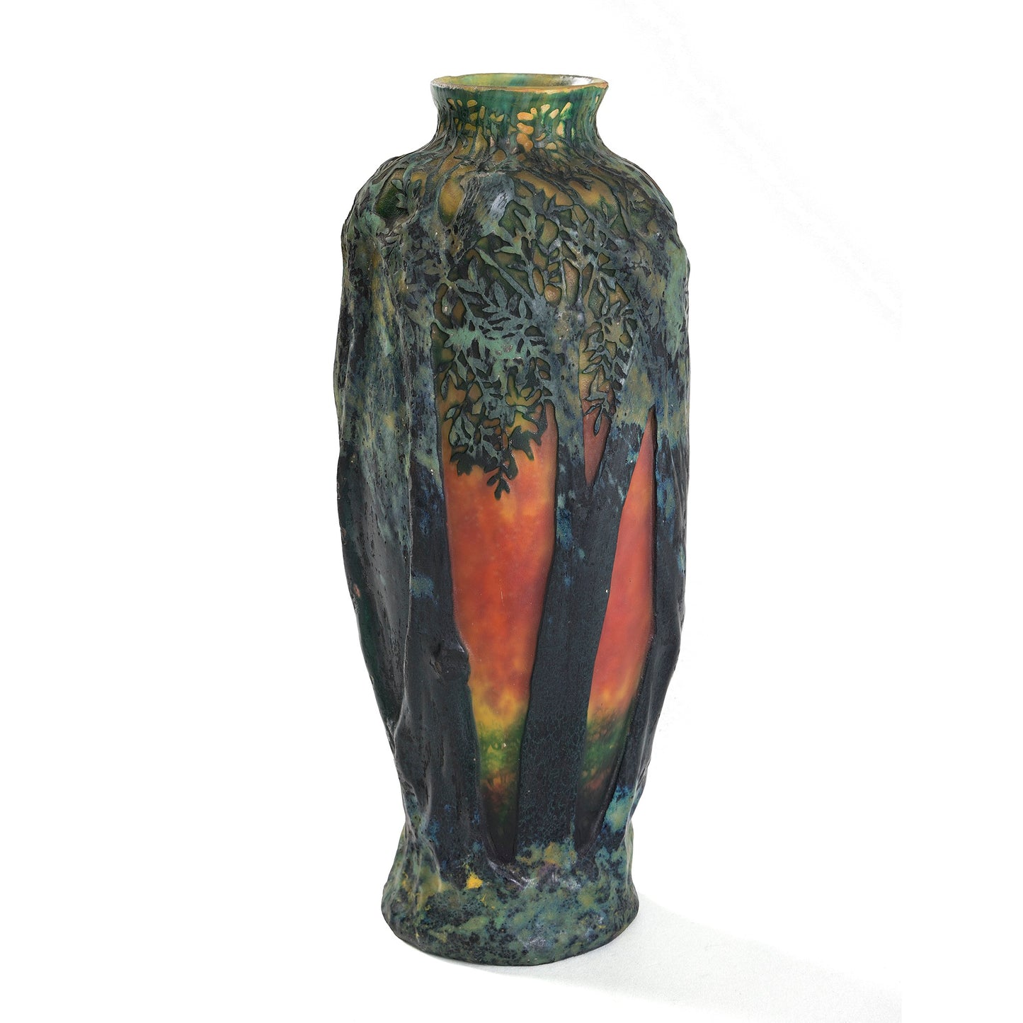 Macklowe Gallery Daum Nancy "Paysage d’été" Cameo Glass Vase