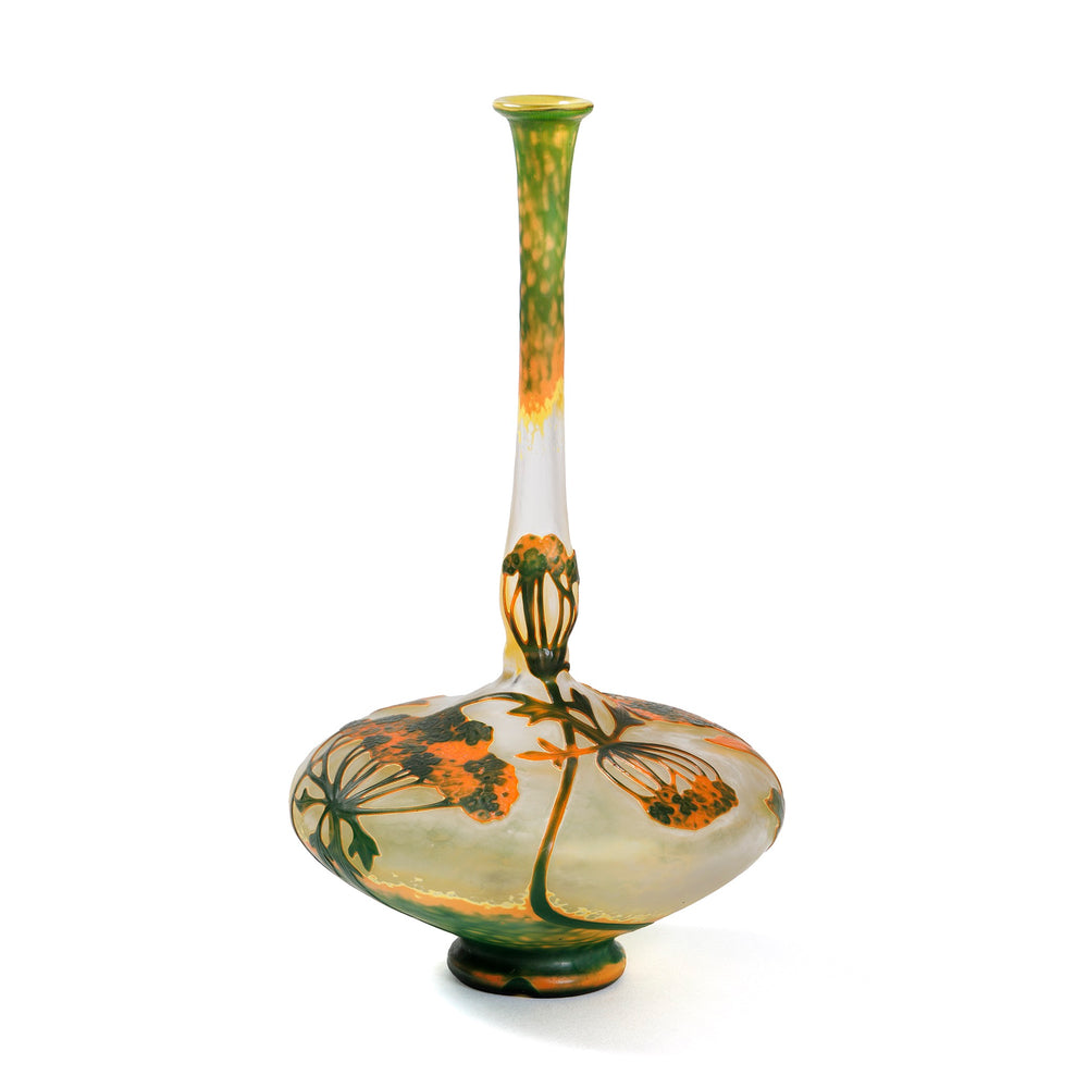 Macklowe Gallery Daum Nancy "Berce des Prés" Cameo Glass Vase