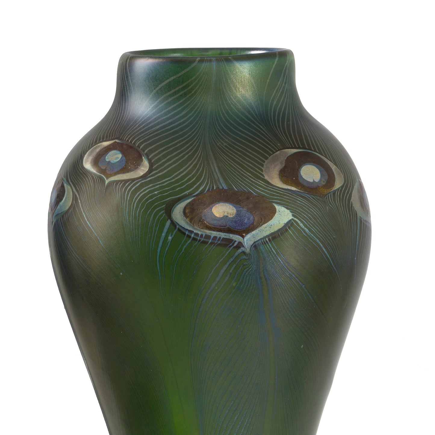 Macklowe Gallery Tiffany Studios New York Monumental "Peacock" Vase