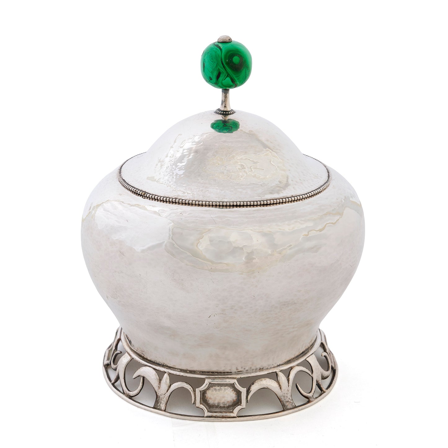 Macklowe Gallery Josef Hoffmann Hammered Silver Covered Bowl