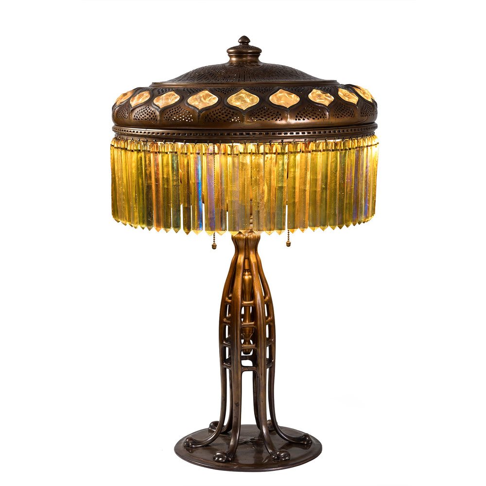 Macklowe Gallery Tiffany Studios New York "Jeweled Prism" Table Lamp