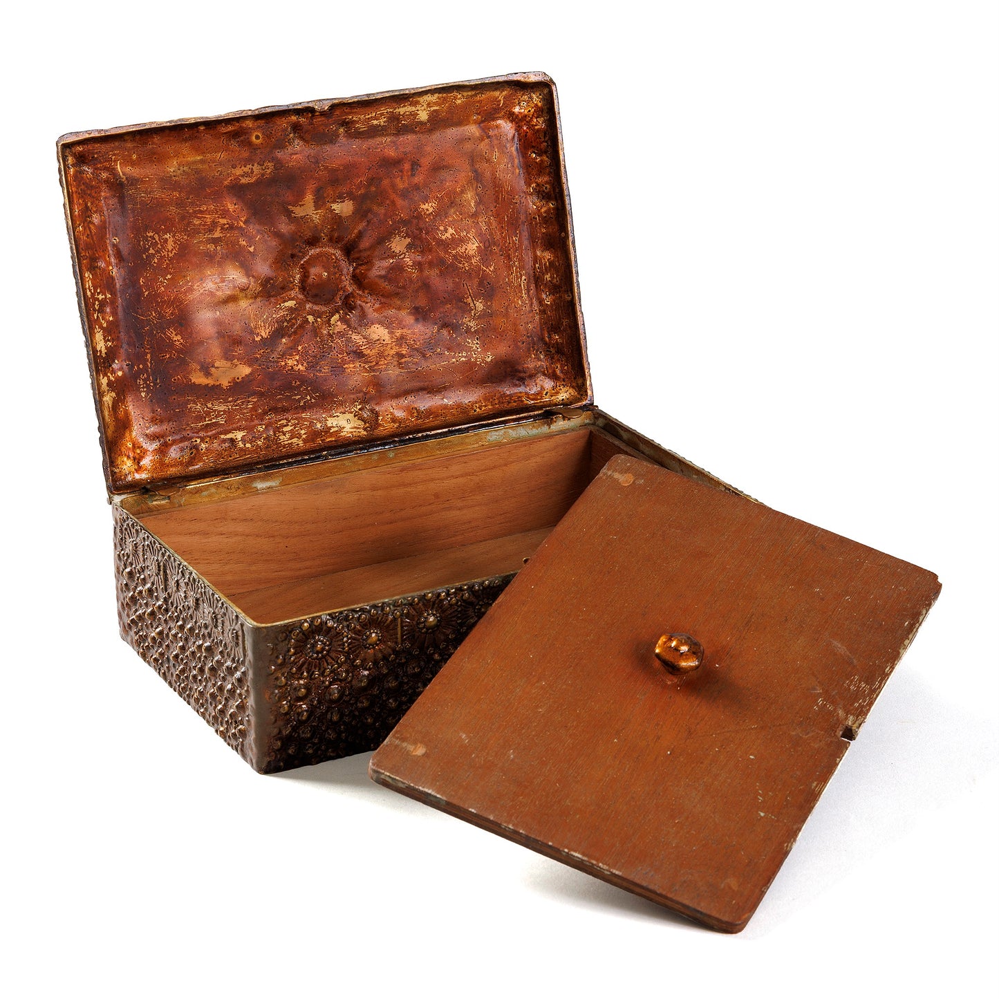 Macklowe Gallery Tiffany Studios New York Lacquered Bronze "Volcano" Humidor