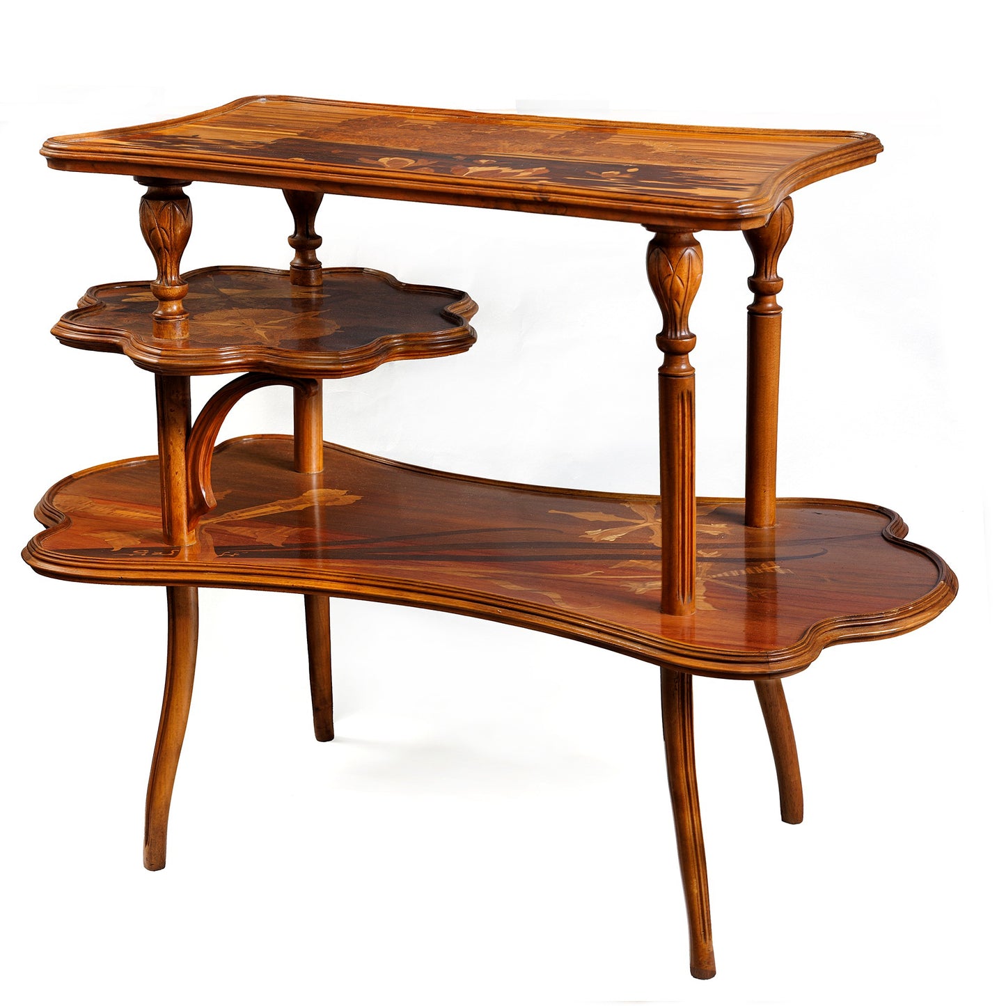 Macklowe Gallery Émile Gallé “Fleur de l’Eau” Three-tiered Table