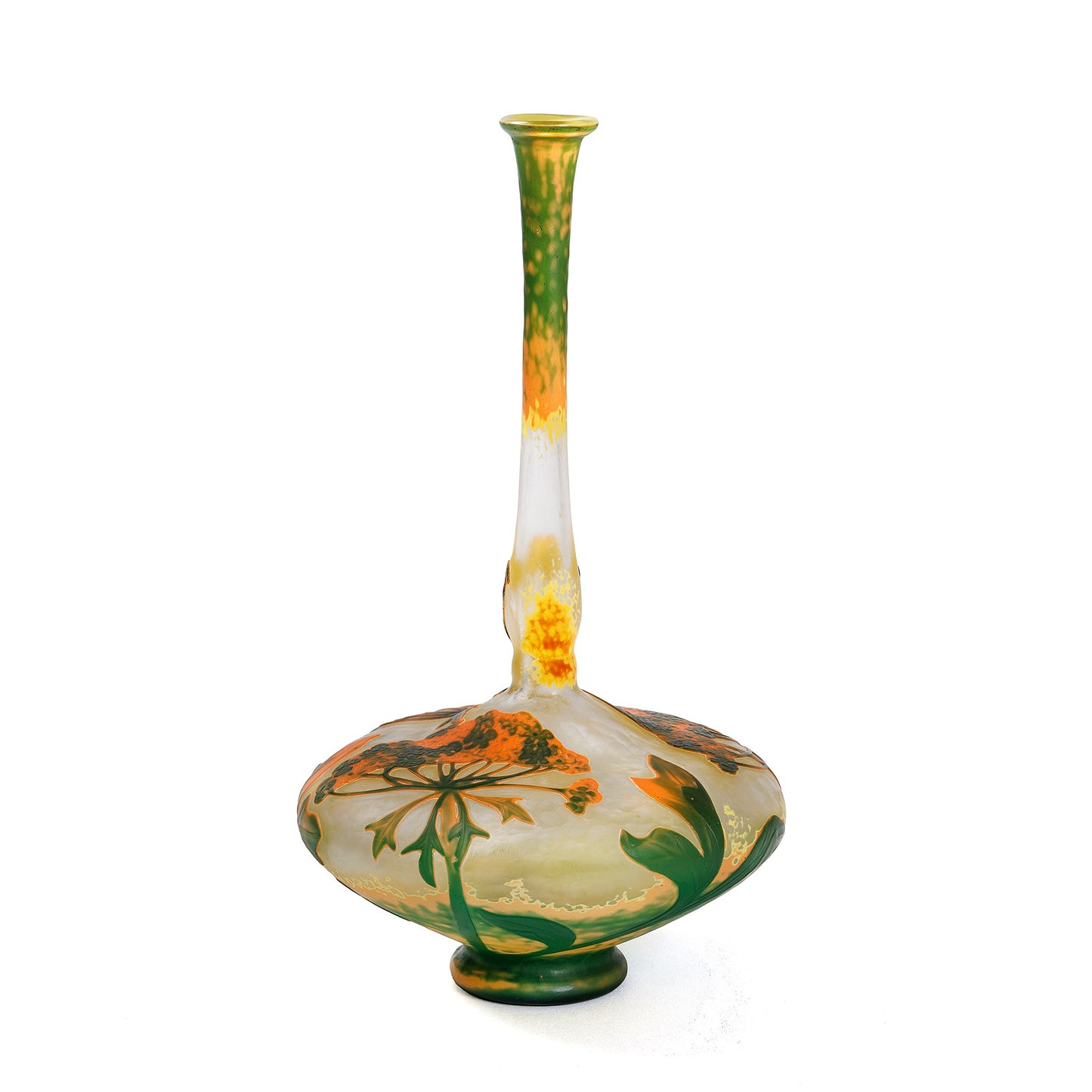 Macklowe Gallery Daum Nancy "Berce des Prés" Cameo Glass Vase
