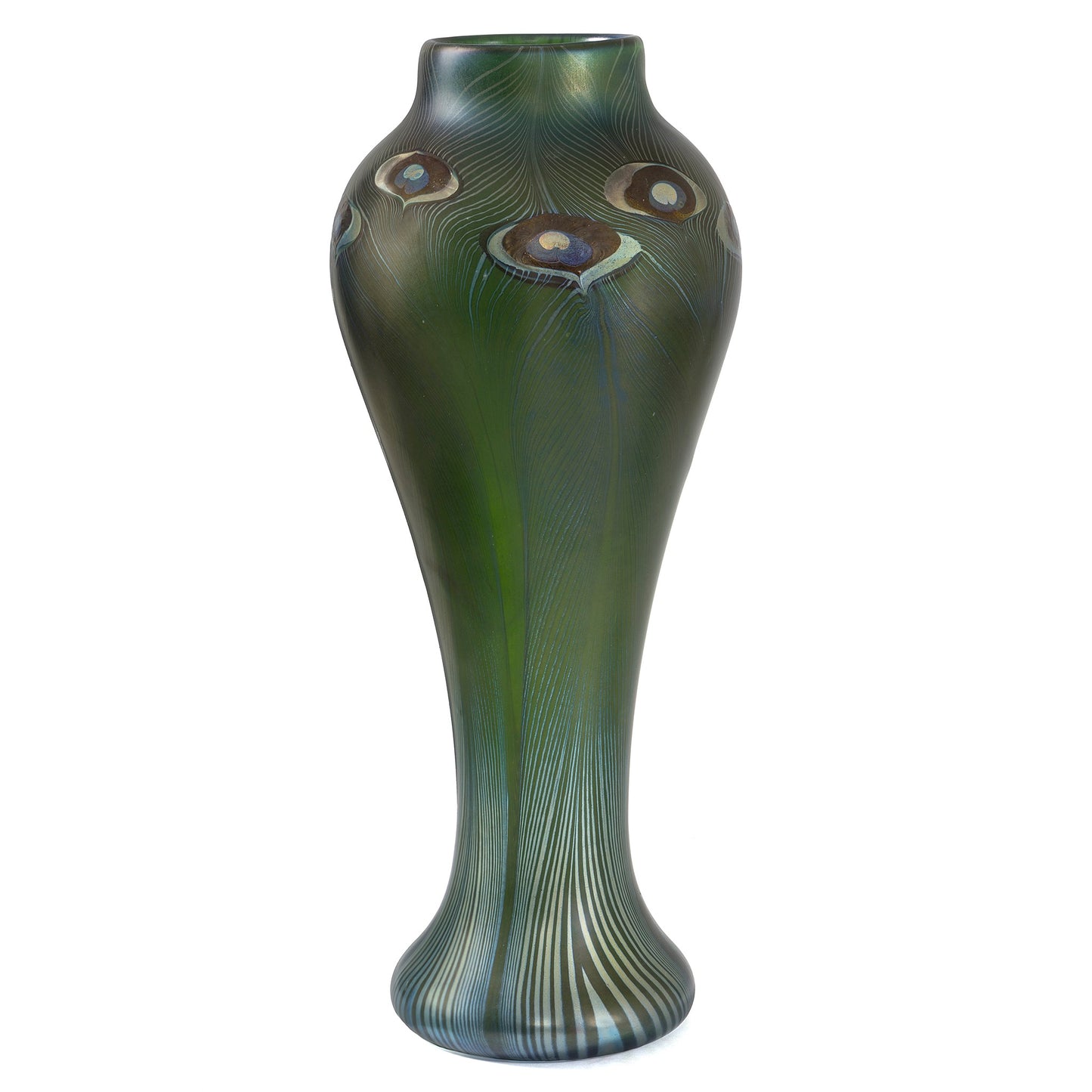 Macklowe Gallery Tiffany Studios New York Monumental "Peacock" Vase