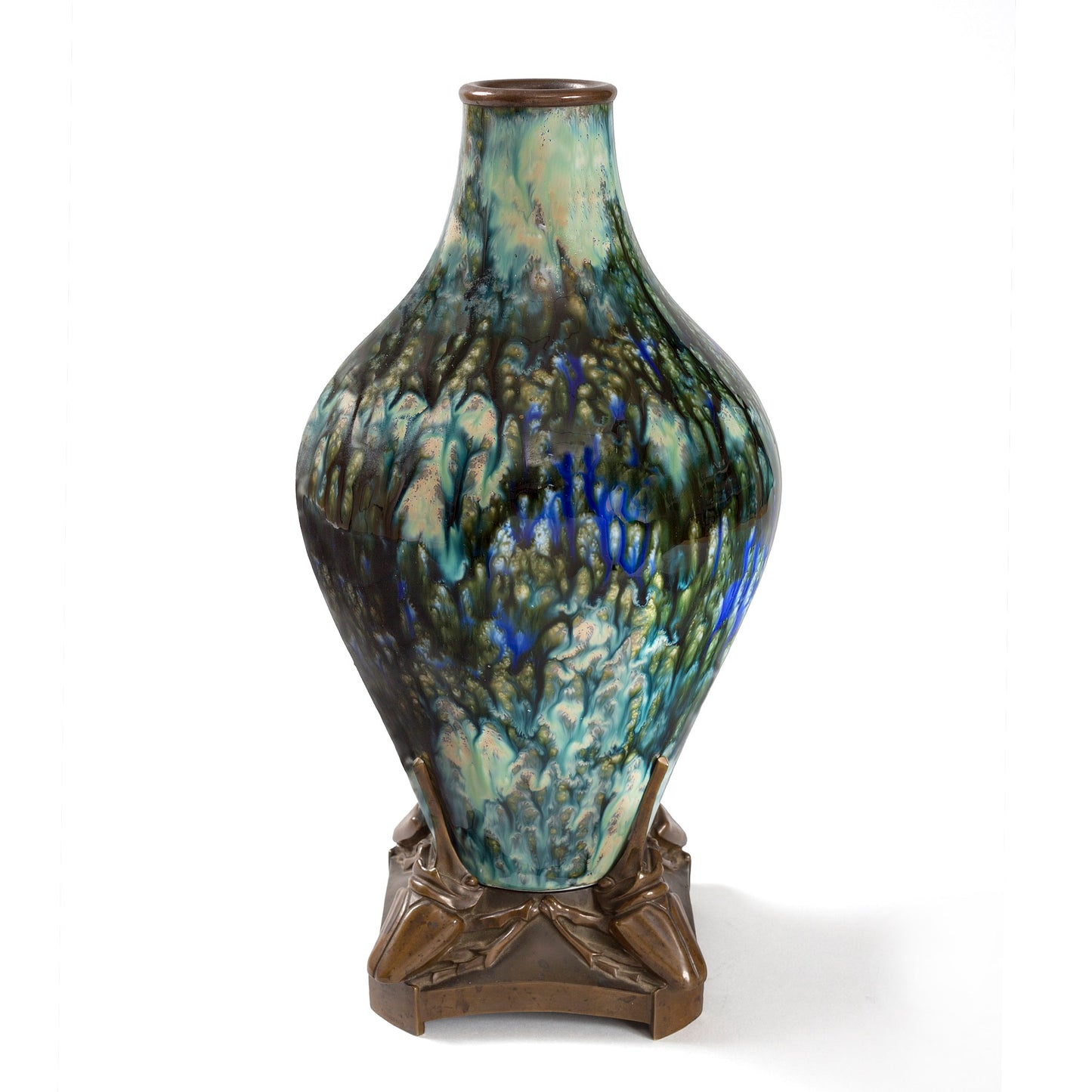 Macklowe Gallery Lucien Gaillard and Alphonse Adolphe Lamarre Ceramic Vase