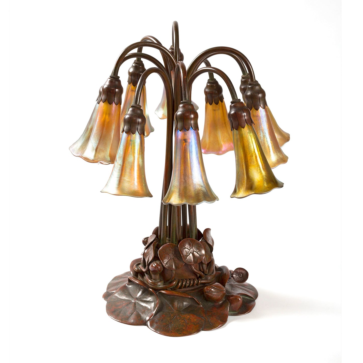 Macklowe Gallery Tiffany Studios New York "Ten Light Lily" Table Lamp